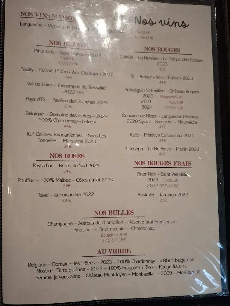 Menu_La Pichelotte_Gesves_image_1