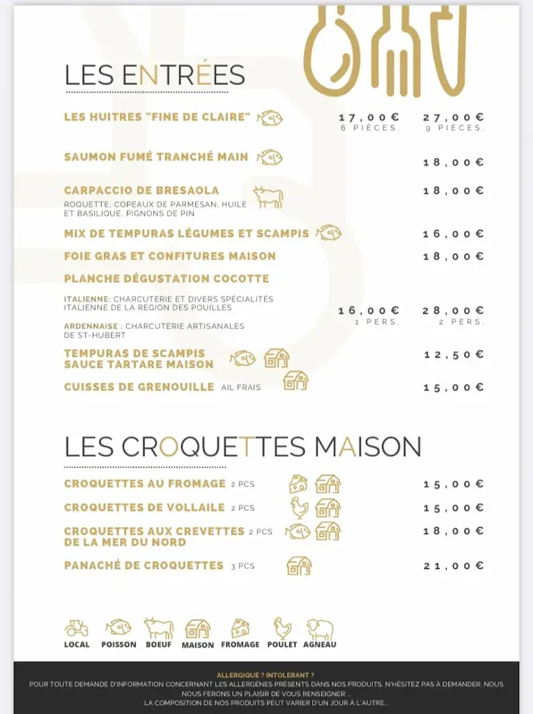 Menu_Miss cocotte-L'AUBERGESVES Gîte_Gesves_image_1
