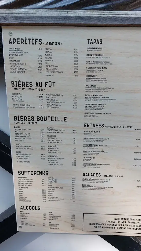 Menu_Le chalet De La Foret_Genappe_image_1