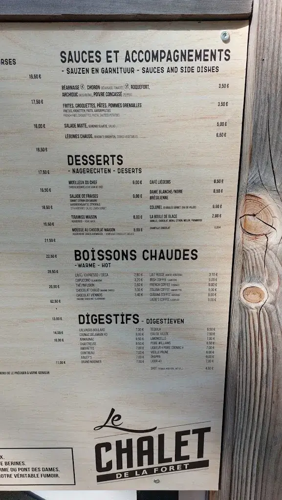 Menu_Le chalet De La Foret_Genappe_image_3