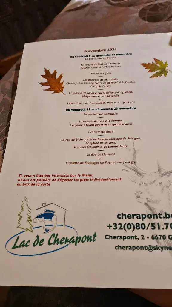 Menu_Nk restauration / lac de cherapont_Gouvy_image_1
