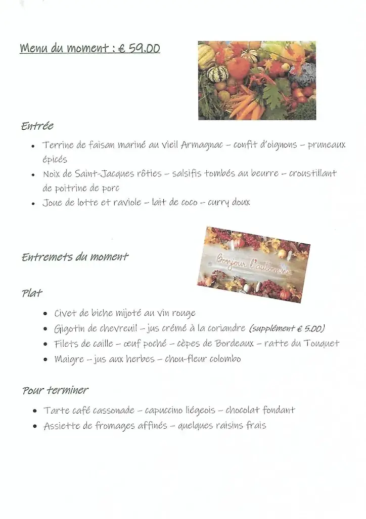 Menü_Hotel Saint Martin_Bovigny_Bild_1