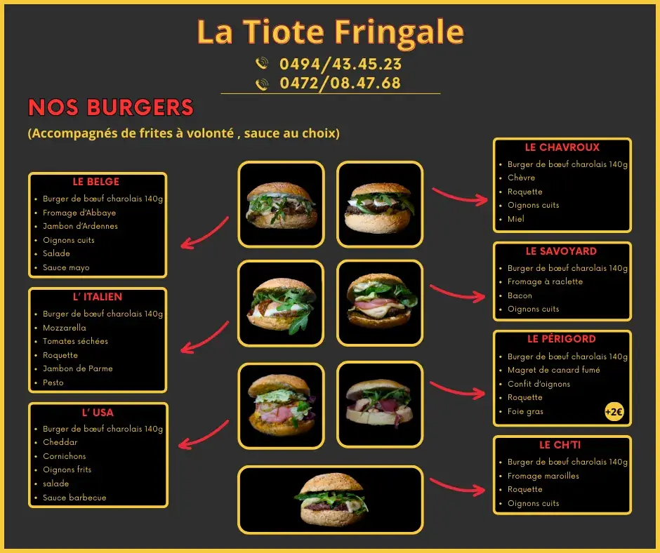 Menu_Food truck La Tiote Fringale_Hensies_image_1