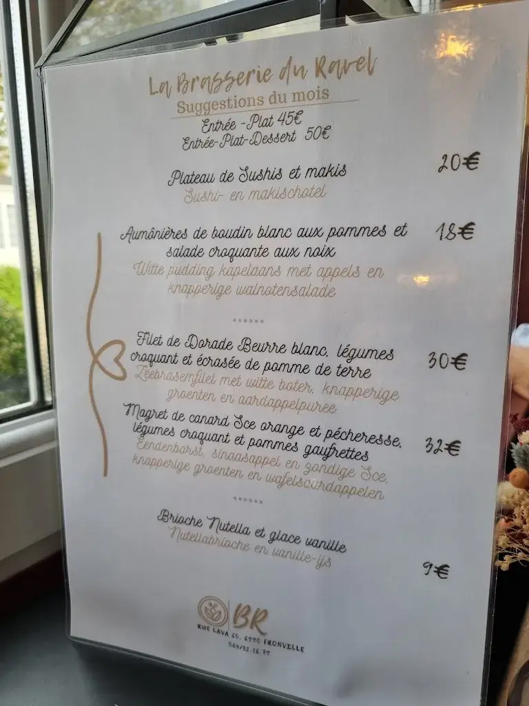 Menu_La Brasserie du Ravel_Hotton_image_1