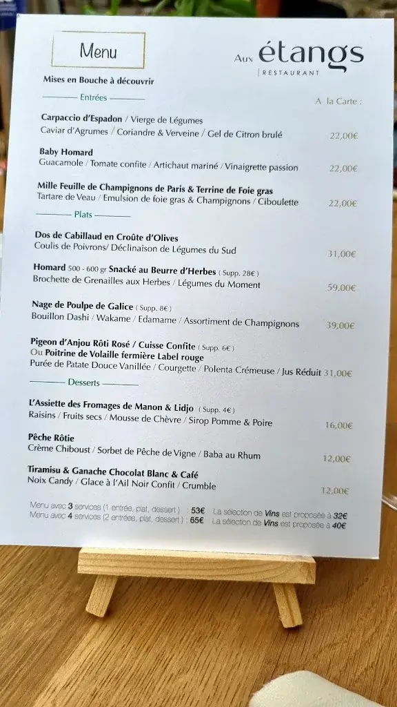 Menu_Aux Etangs de la Vieille Ferme_Herve_image_1