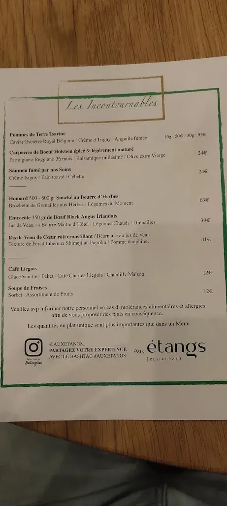 Menu_Aux Etangs de la Vieille Ferme_Herve_image_3