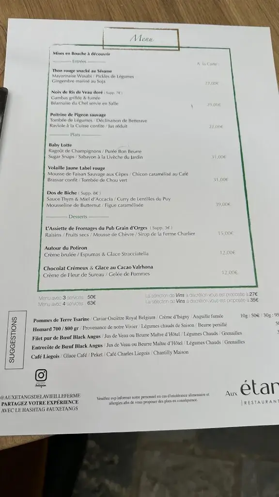 Menu_Aux Etangs de la Vieille Ferme_Herve_image_4