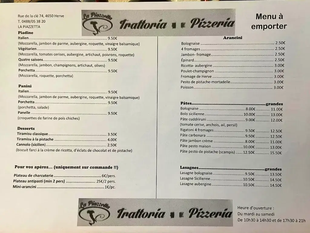 Menu_La PIAZZETTA HERVE_Herve_image_2