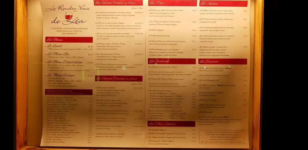 Menu_Le Rendez-Vous de Léa_Herstal_image_1