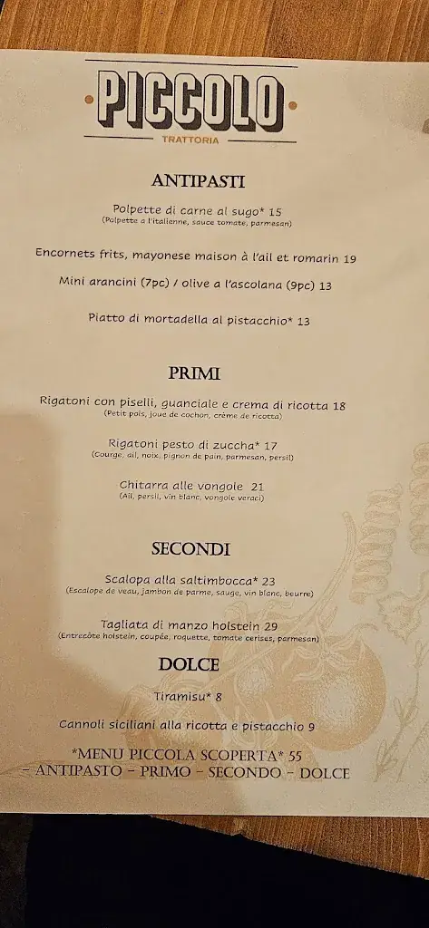 Menü_Piccolo Trattoria_Herstal_Bild_3