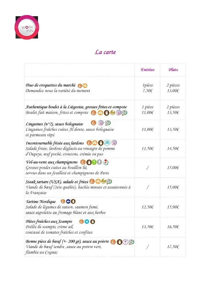 Menu_Le sarolea_Herstal_image_1