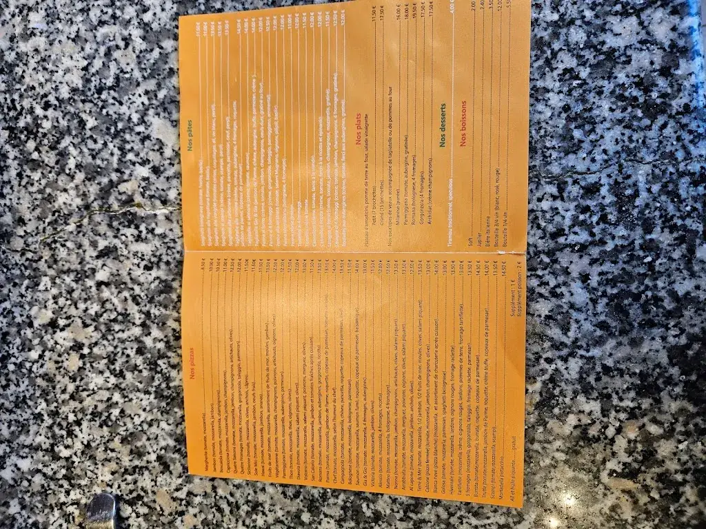 Menu_La ROMANA restaurant pizzeria & pâtes fraîches_Herstal_imagen_1