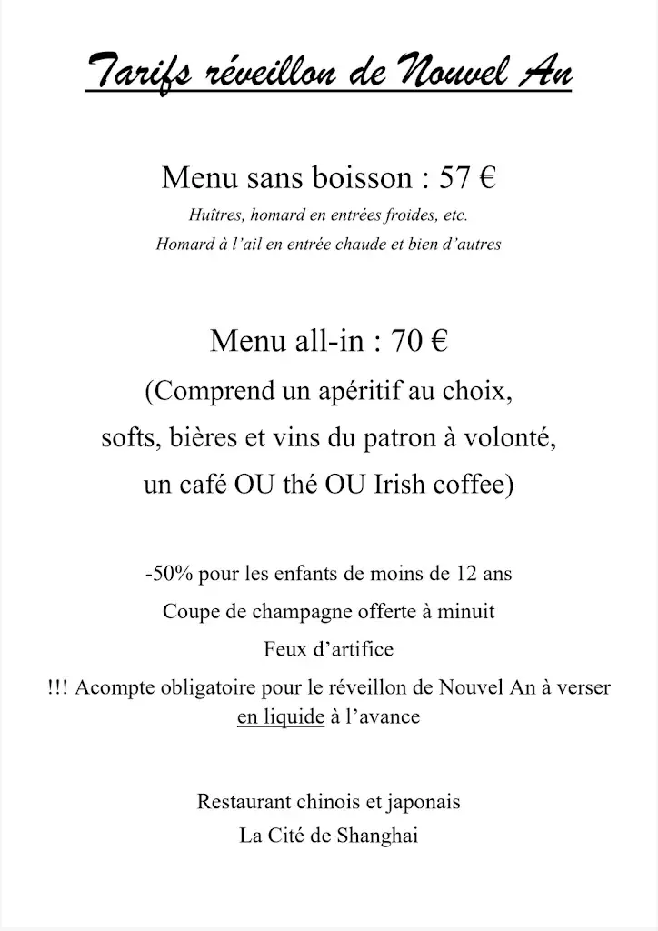 Menü_La Cité de Shanghai_Herstal_Bild_1