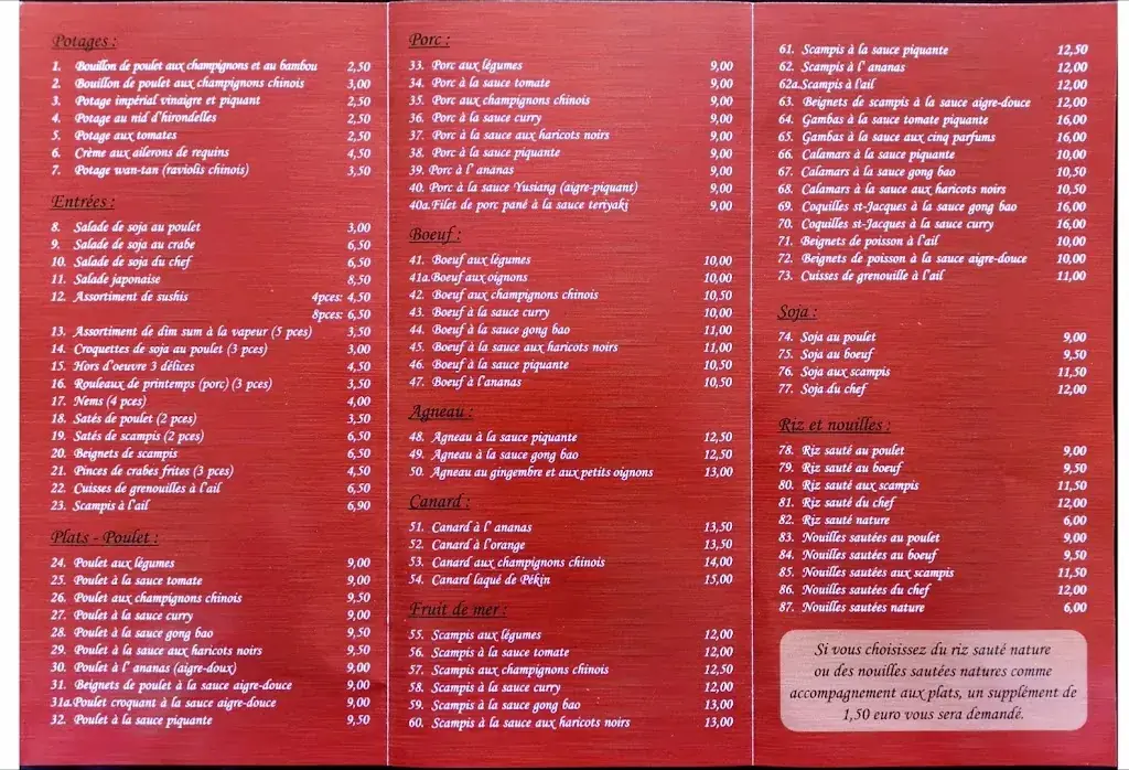 Menü_La Cité de Shanghai_Herstal_Bild_3