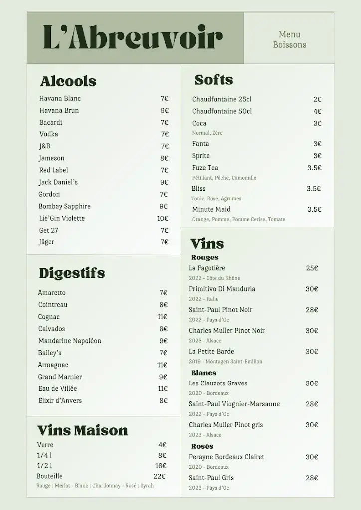 Menü_L'Abreuvoir_Ittre_Bild_2