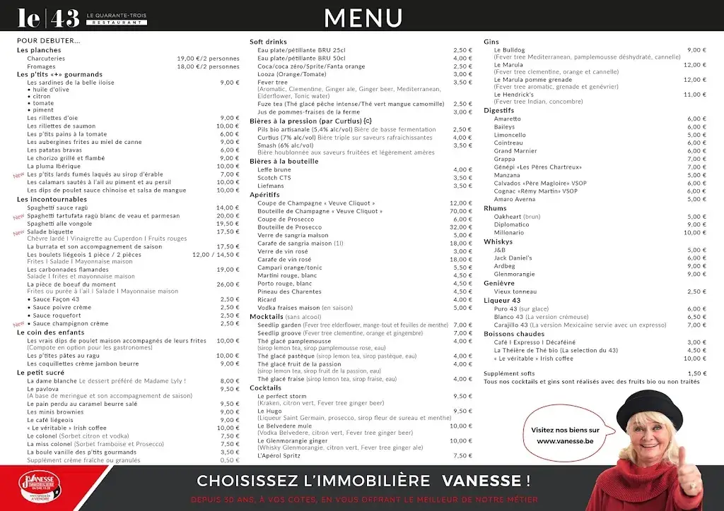 Menü_Le 43 - Restaurant_Juprelle_Bild_1