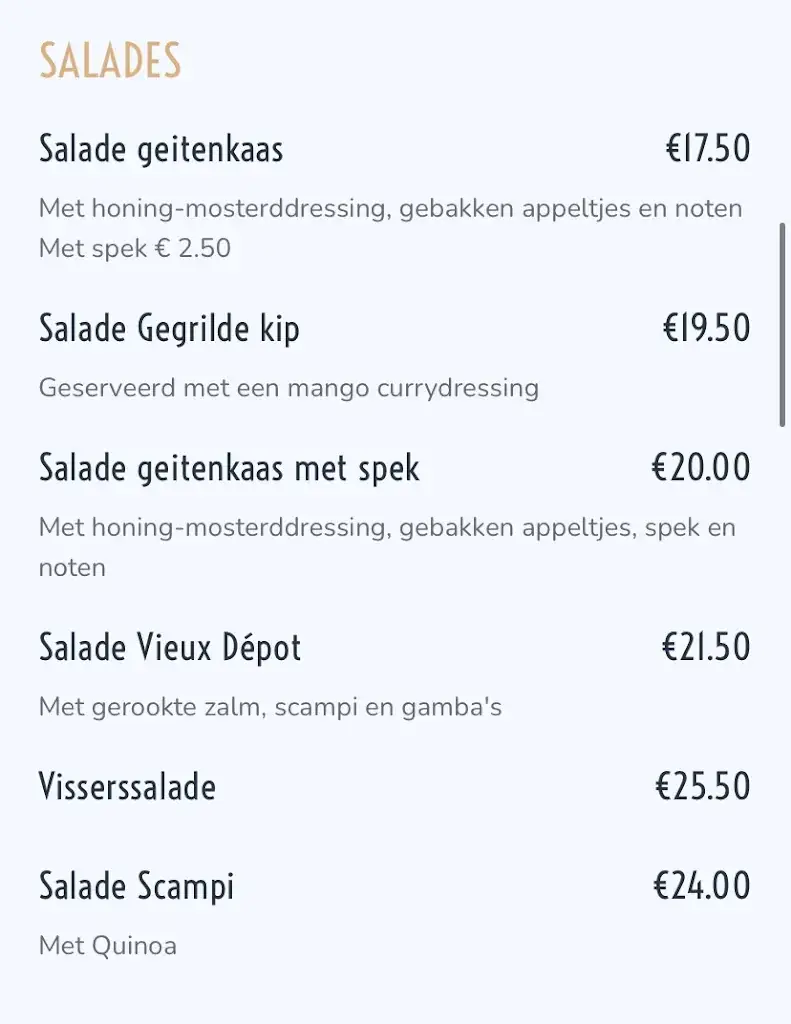 Menü_vieux depot restaurant_Brasschaat_Bild_1