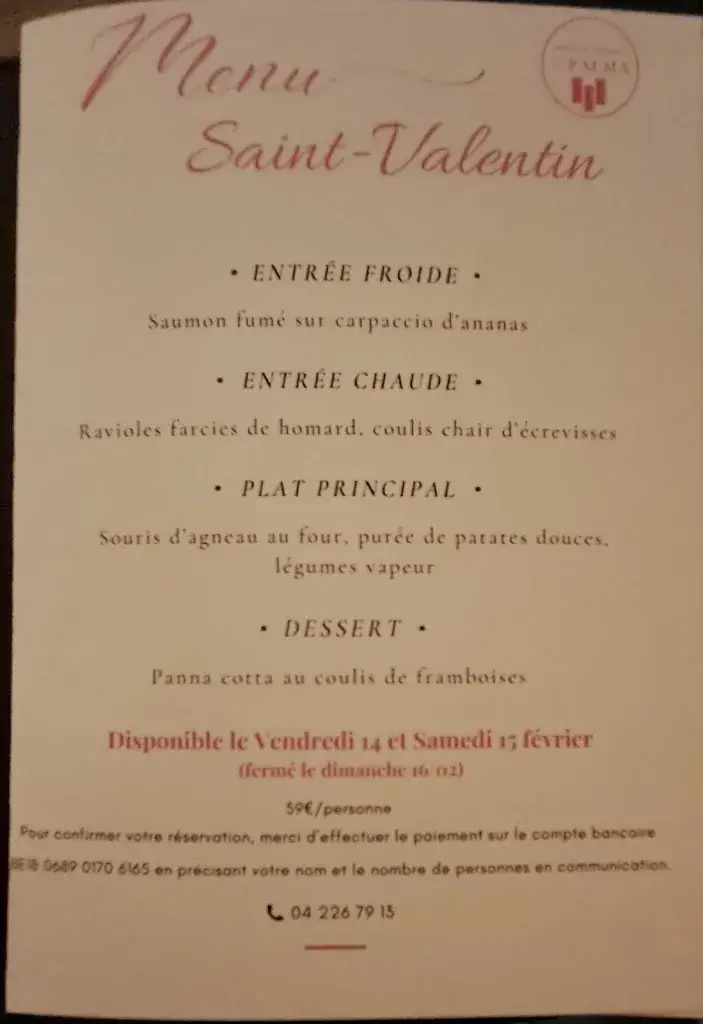 Menu_La Palma_Liège_image_1