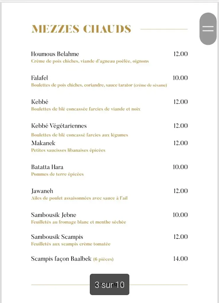 Menü_Baalbek restaurant (Luik)_Liège_Bild_3