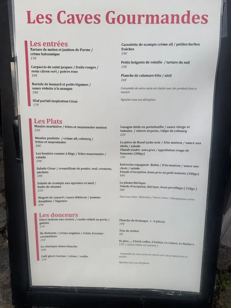 Menu_Les Caves Gourmandes_Huy_image_1