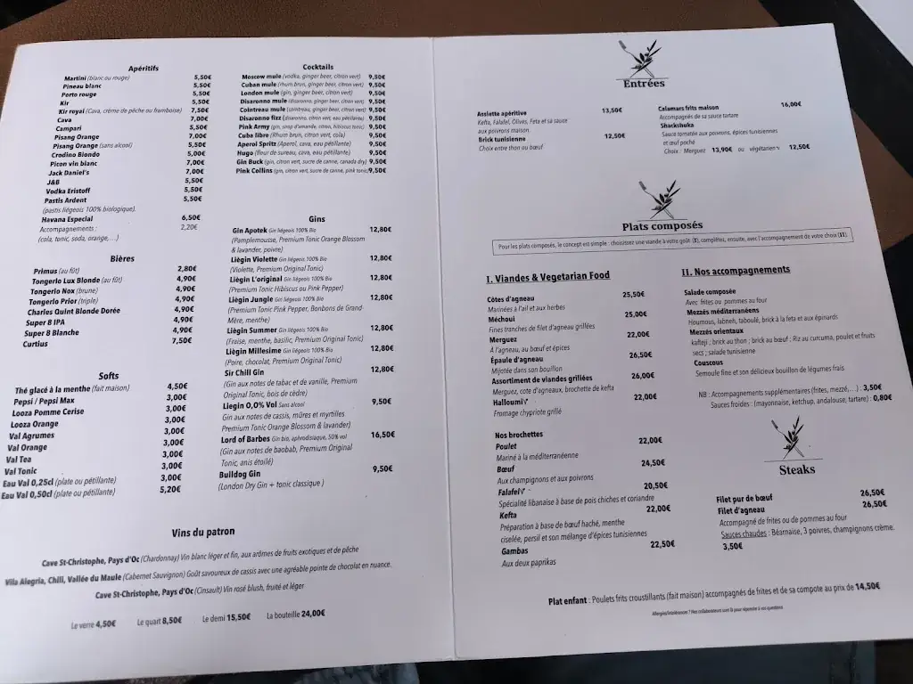 Menu_L'Escale Huy_Huy_image_1