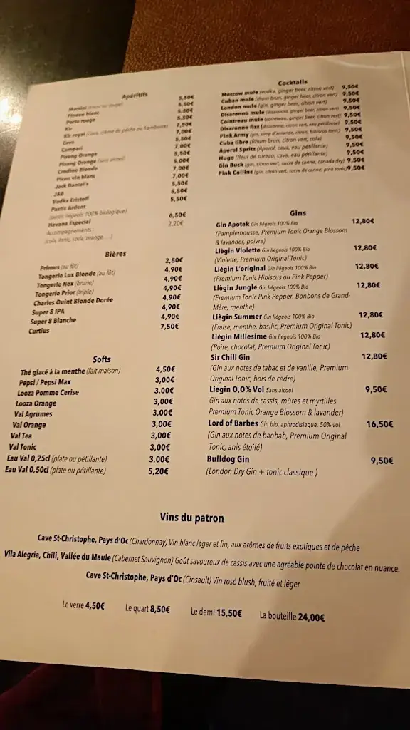 Menu_L'Escale Huy_Huy_image_2