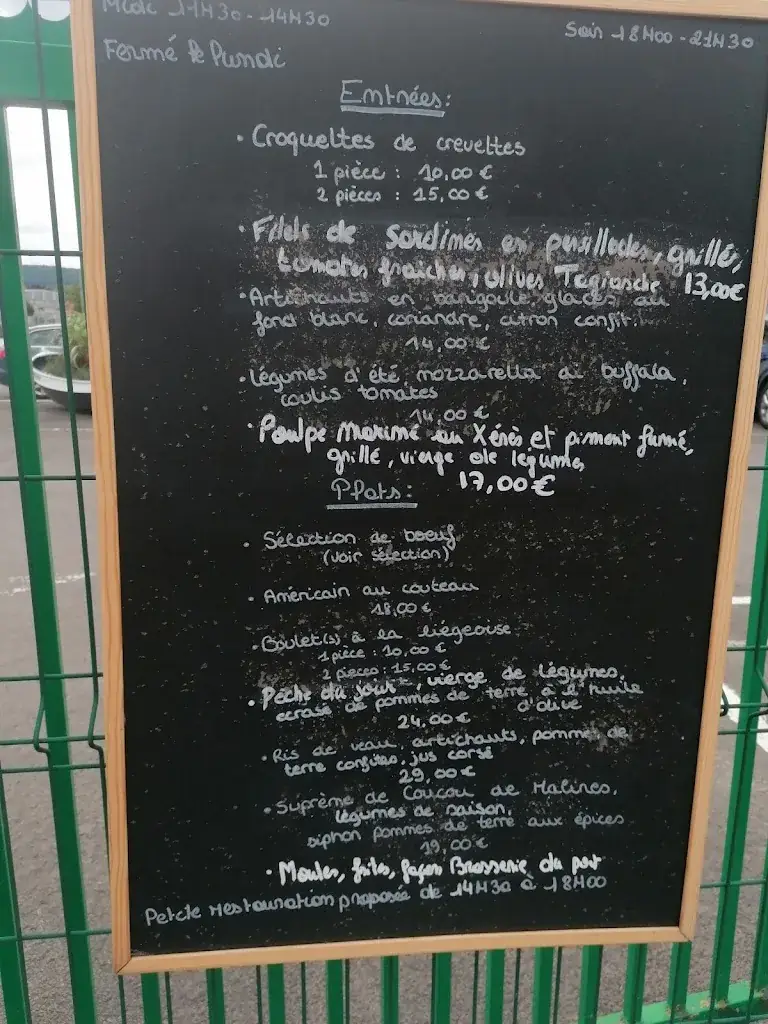 Menü_La brasserie du port de Corphalie_Huy_Bild_2