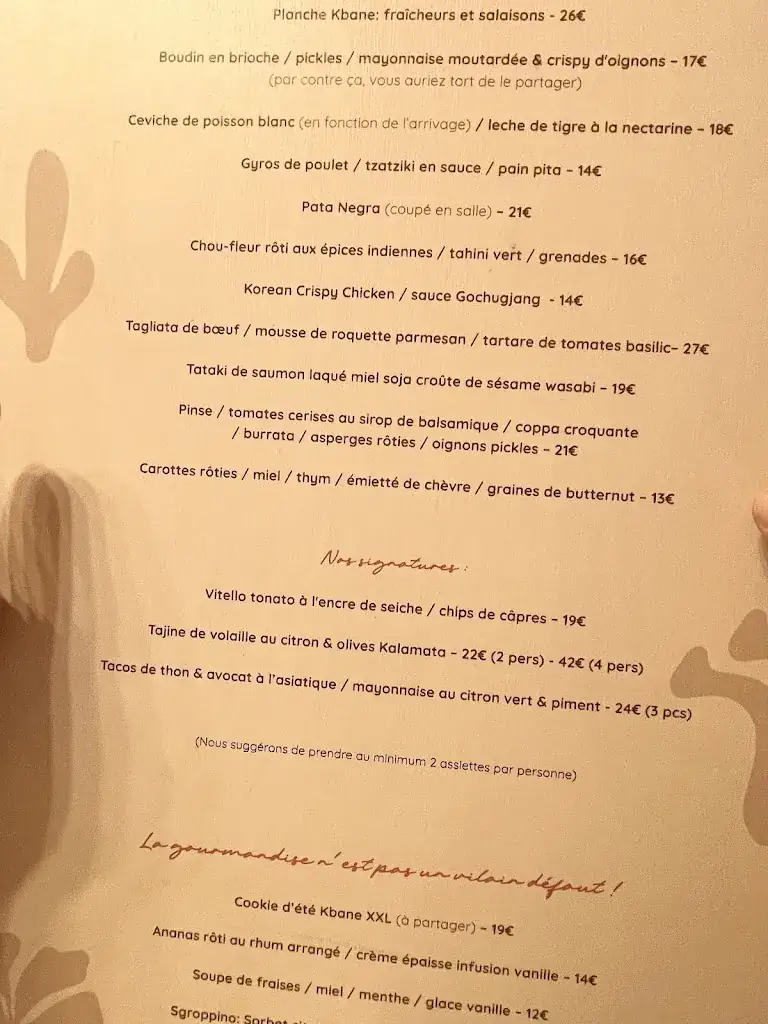 Menü_Kbane restaurant_Hulpe_Bild_2