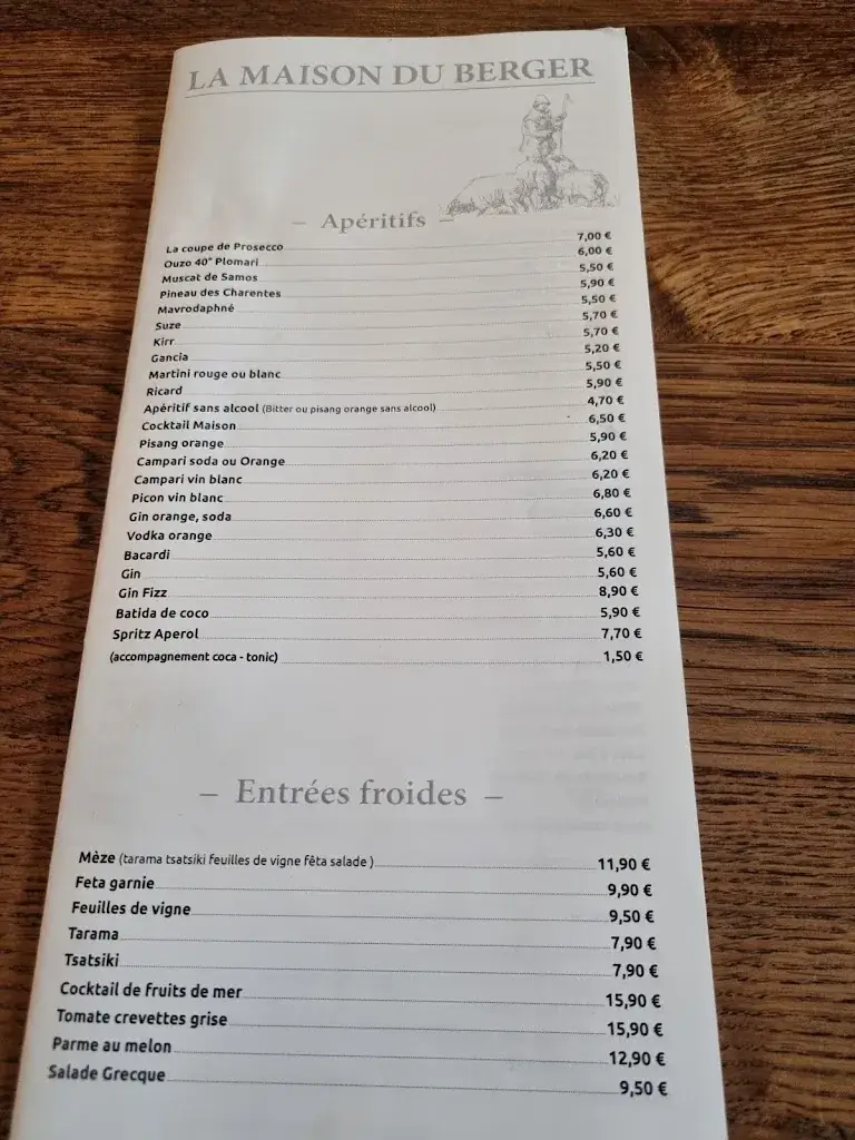 Menu_La Maison Du Berger_Jurbise_image_2