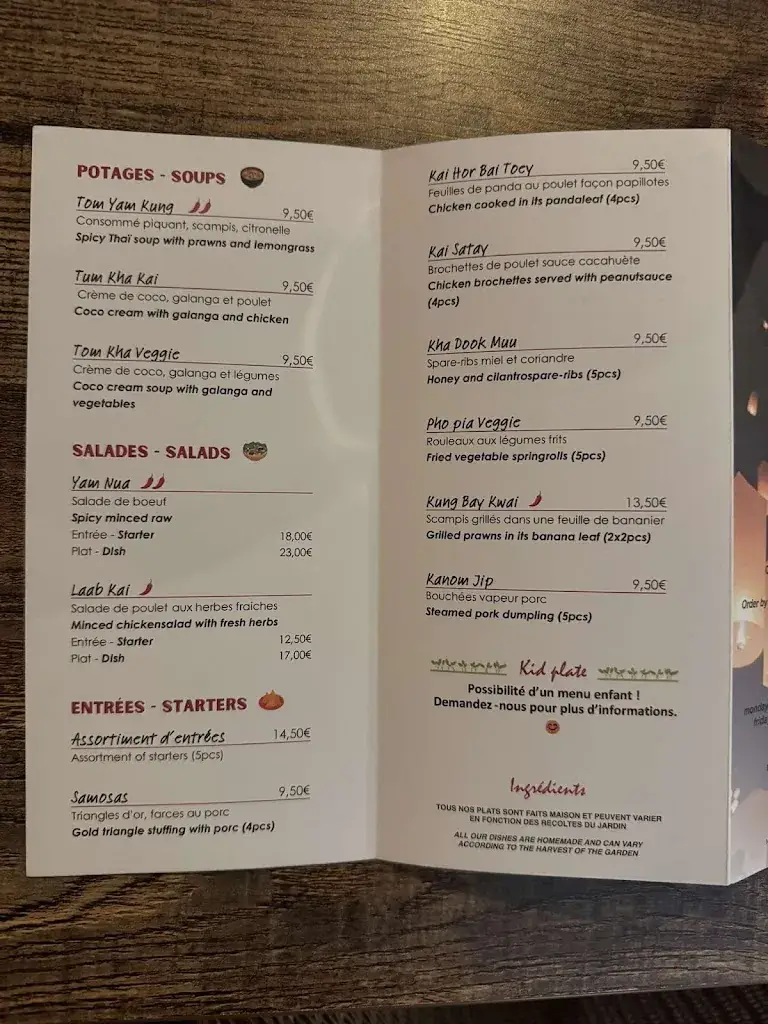 Menu_So Thaï Restaurant_Jurbise_image_2
