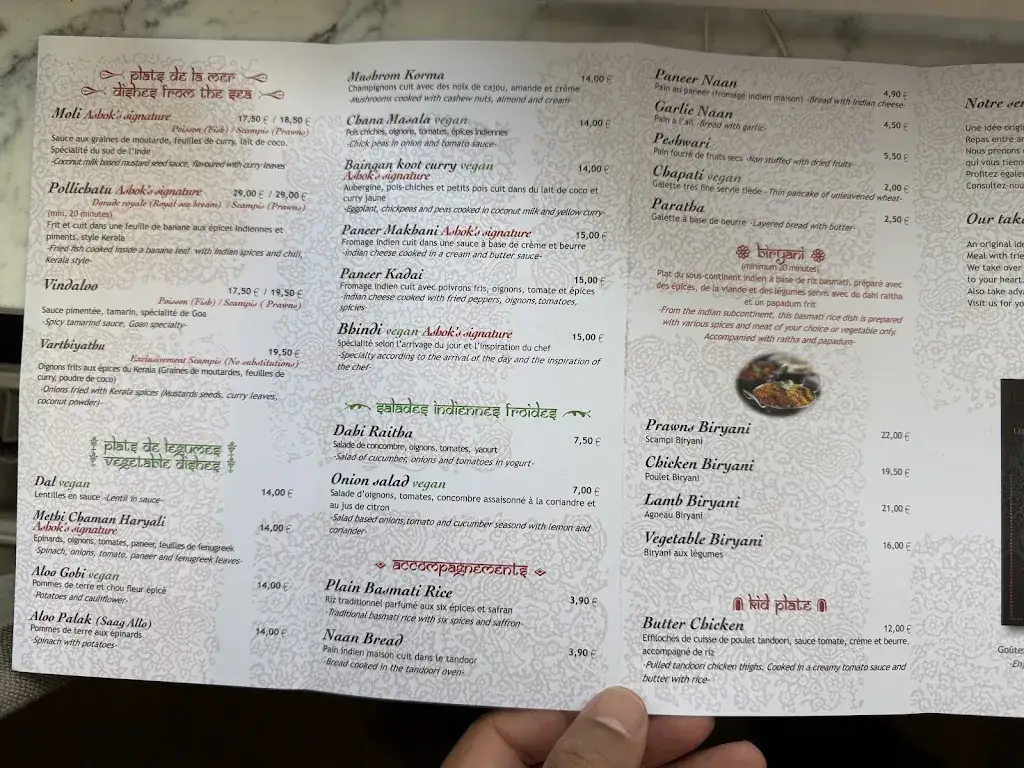 Menü_Ashok’s Indian Cuisine (Jurbise)_Jurbise_Bild_1