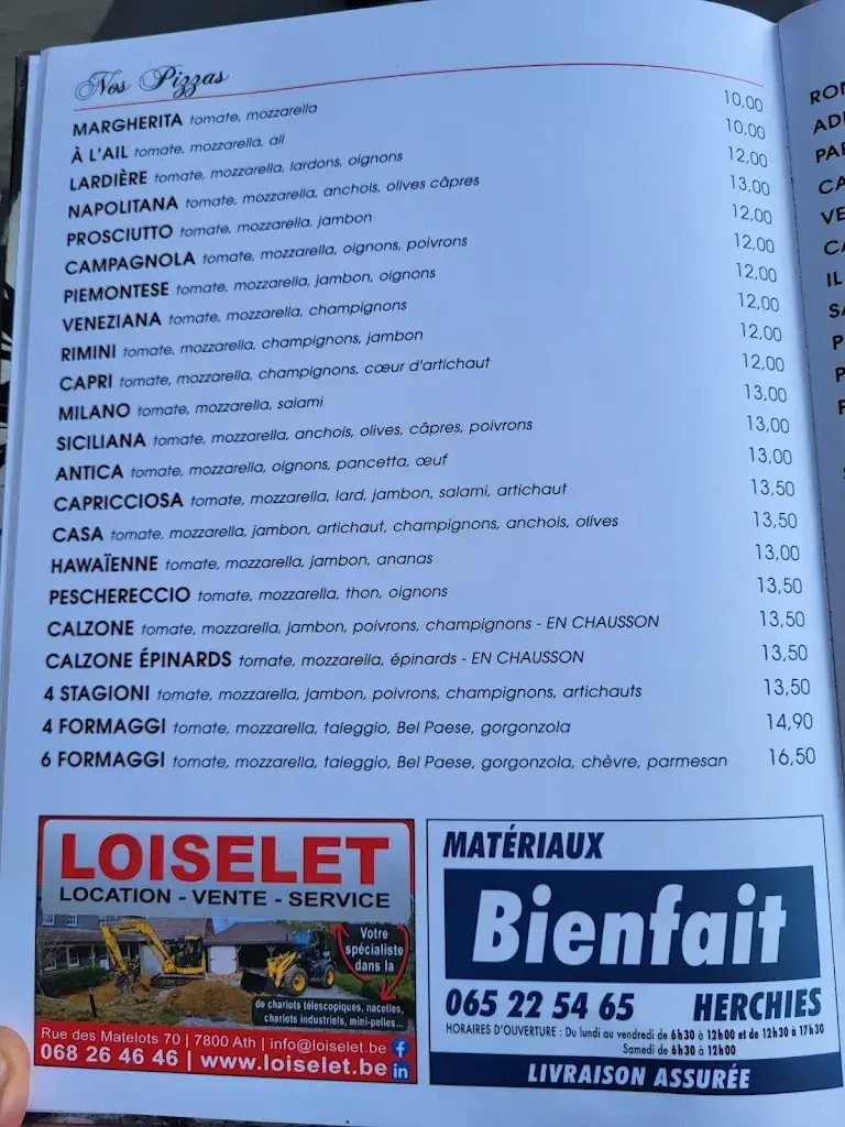 Menu_La Pizzarella 2_Jurbise_image_3