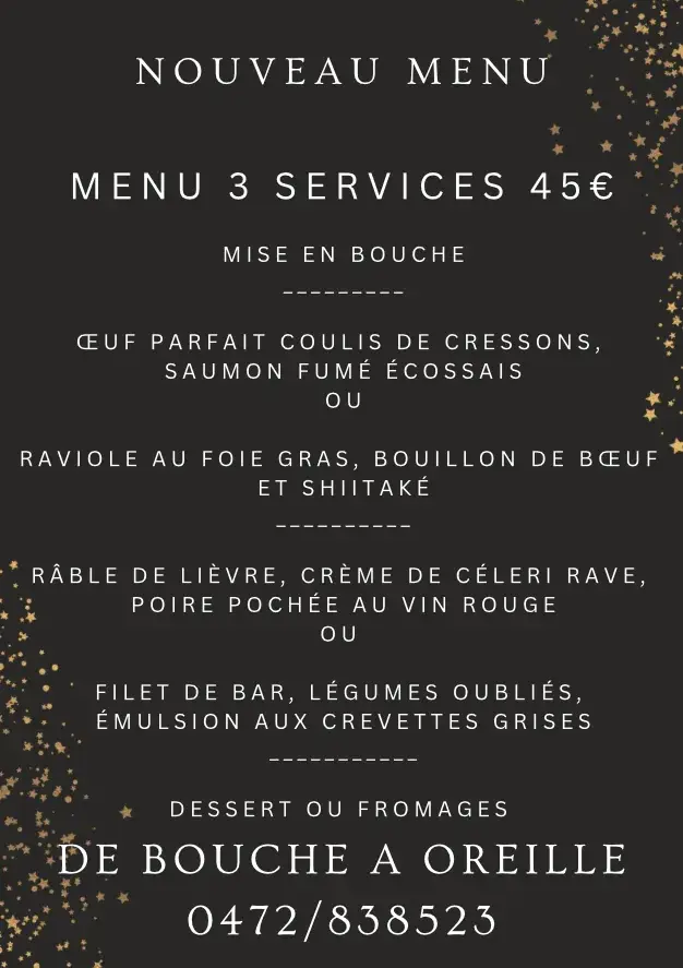 Menü_De Bouche à Oreille_Jurbise_Bild_4