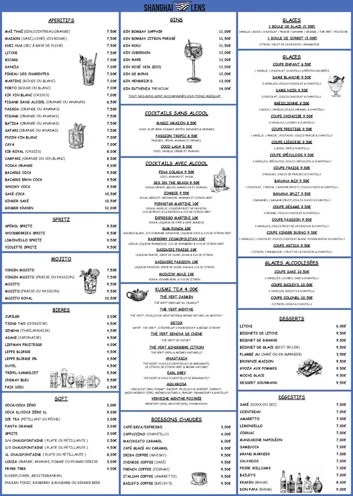 Menu_Le Shanghai à Lens_Lens_image_1