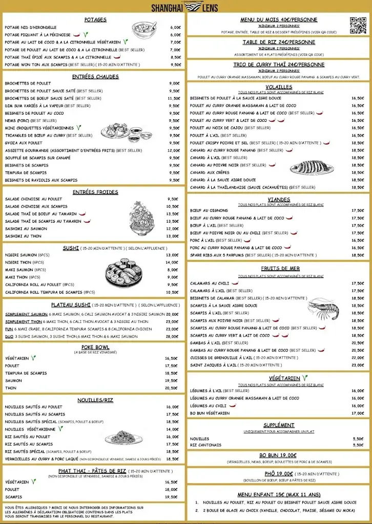 Menu_Le Shanghai à Lens_Lens_image_2