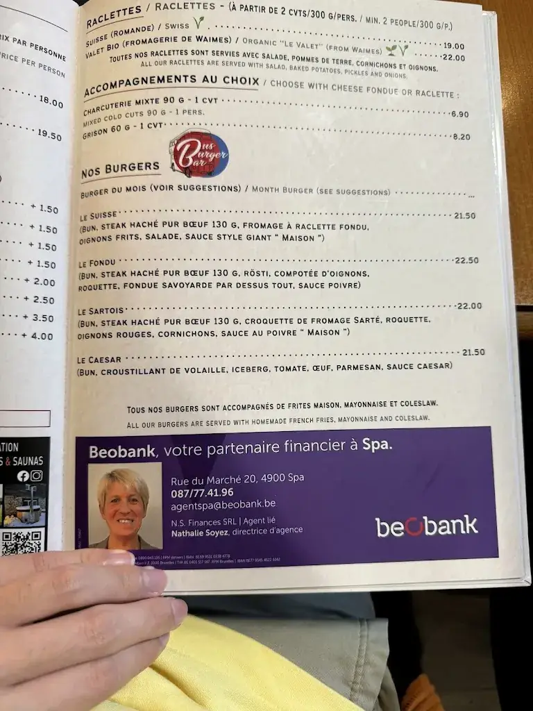 Menu_The Swiss Chalet_Jalhay_image_1