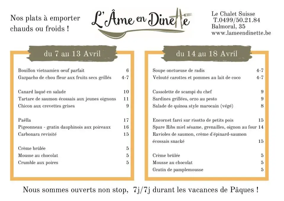 Menu_The Swiss Chalet_Jalhay_image_2