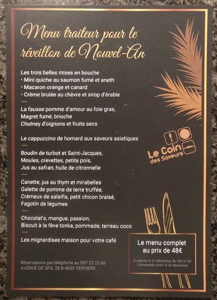 Menu_Le Coin des Saveurs_Verviers_image_2