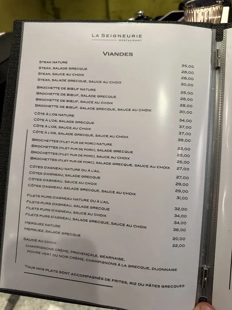 Menu_La Seigneurie_Verviers_imagen_3