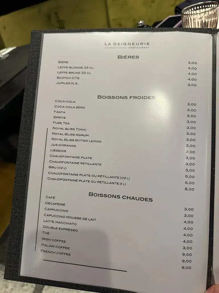 Menu_La Seigneurie_Verviers_imagen_4