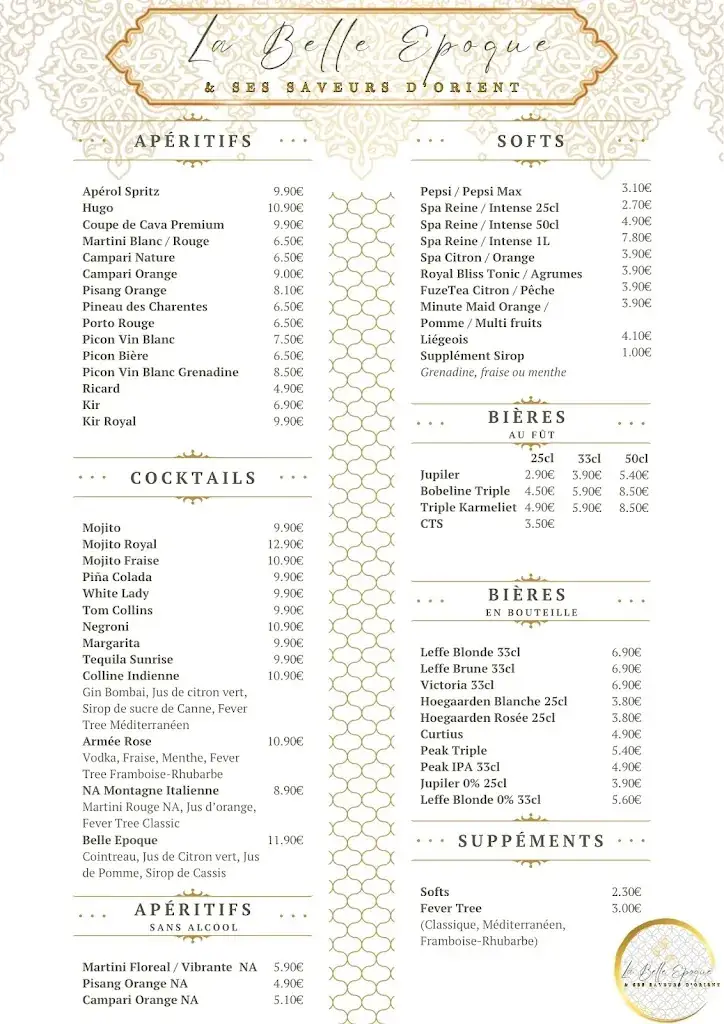 Menu_La Belle Époque et ses saveurs d’Orient_Spa_image_1