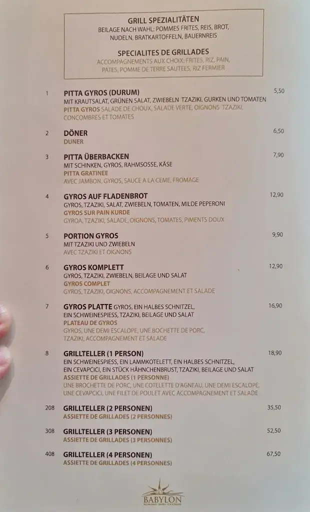 Menu_Babylon Restaurant_Kelmis_image_4