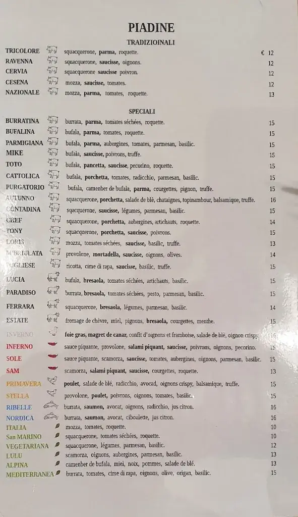 Menü_Il Passatore_Louvière_Bild_2