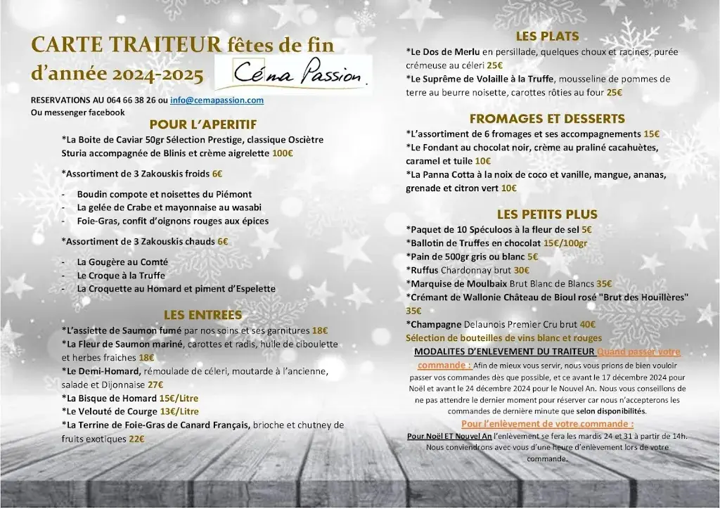 Menu_Céma Passion_Louvière_image_2