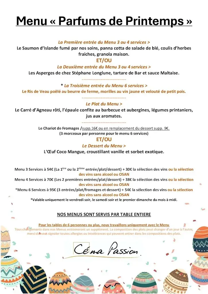 Menu_Céma Passion_Louvière_image_4