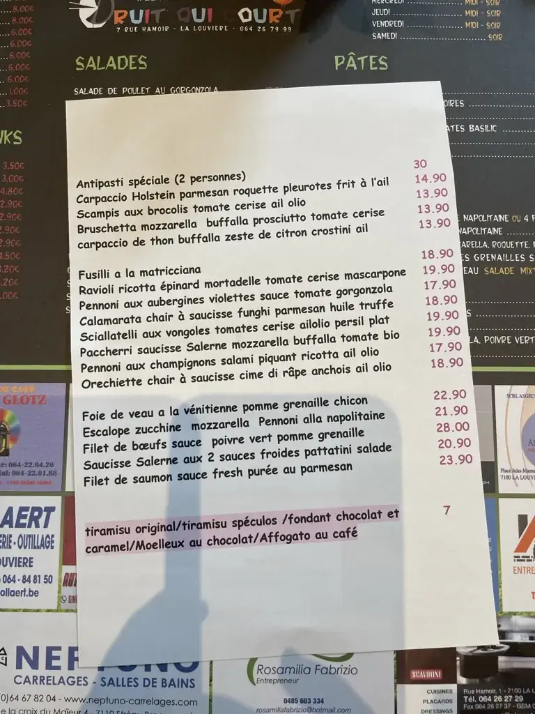 Menu_Le Bruit qui Court_Louvière_image_2