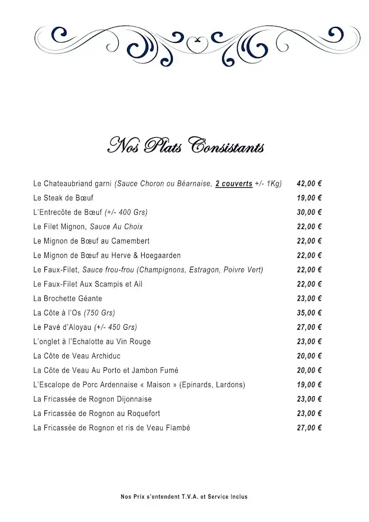 Menü_L'Arc-en-Ciel_Louvière_Bild_3