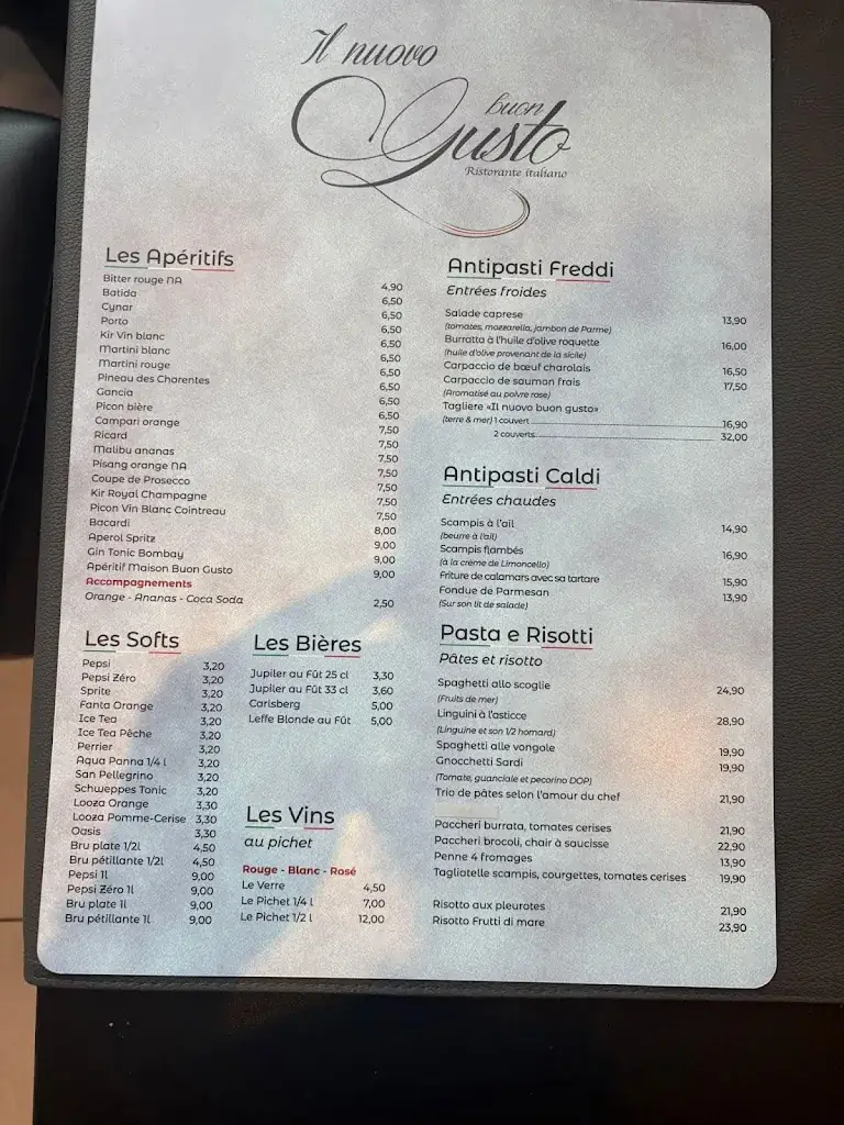 Menu_Il Nuovo Buon Gusto_Louvière_image_1