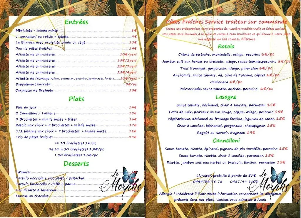 Menü_Le Morpho_Louvière_Bild_2
