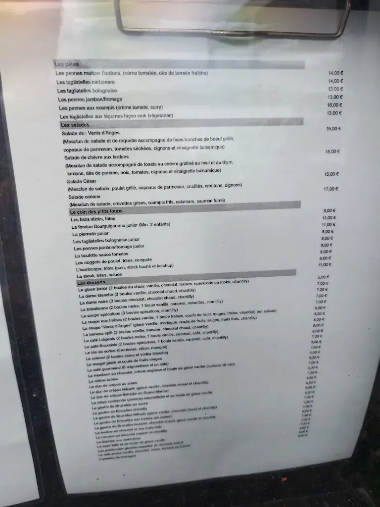 Menu_Brasserie Les Vents d'Anges_Bruyère_image_1